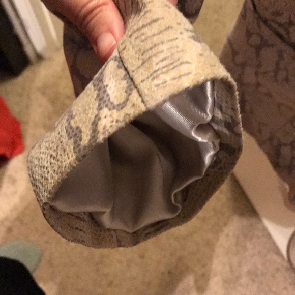 Python taupe and gray leather blazer - Picture 7 of 7